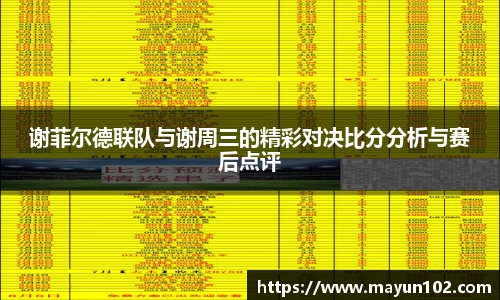 谢菲尔德联队与谢周三的精彩对决比分分析与赛后点评